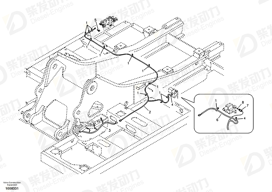 VOLVO Cable harness 14517664 Drawing