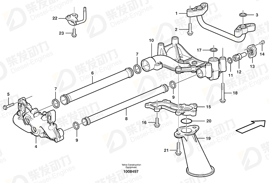 VOLVO Valve housing 20412866 Drawing