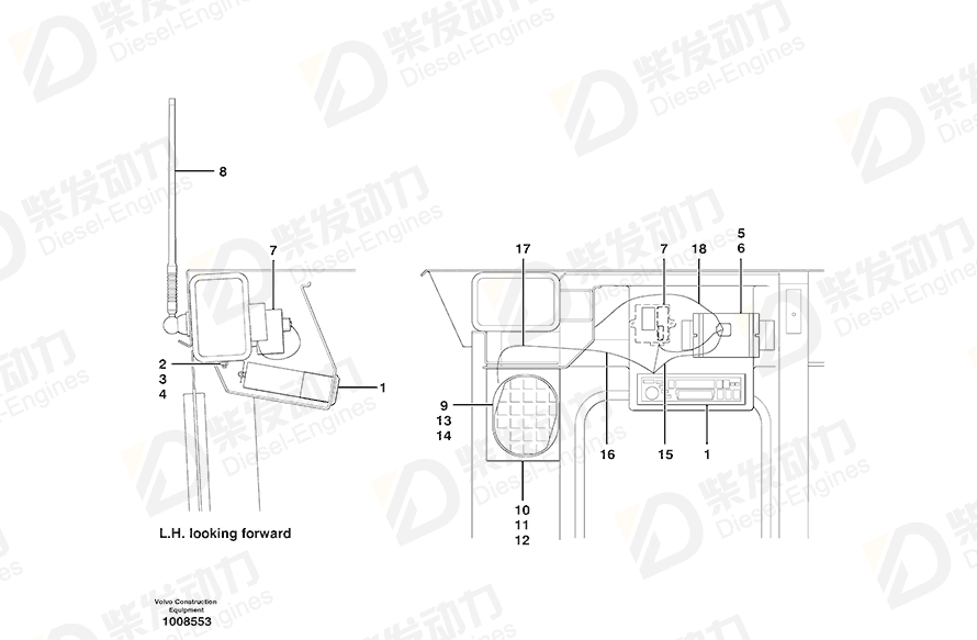 VOLVO Radio 11803635 Drawing