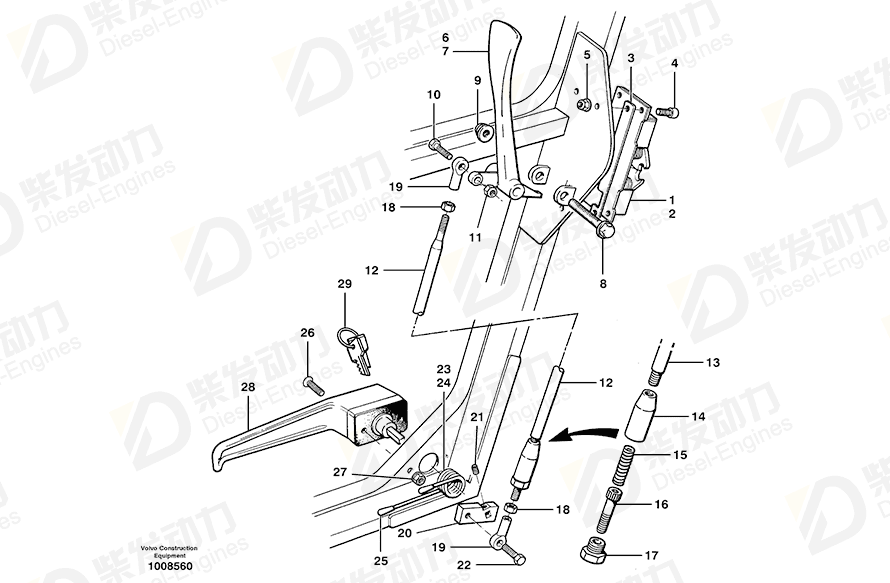 VOLVO Flange lock nut 971098 Drawing