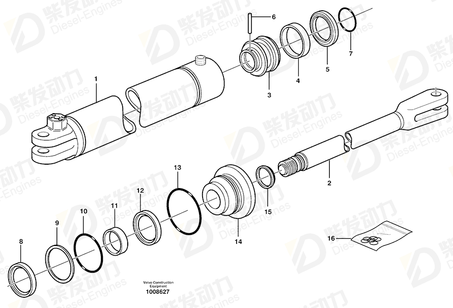 VOLVO Piston rod guide 11202440 Drawing