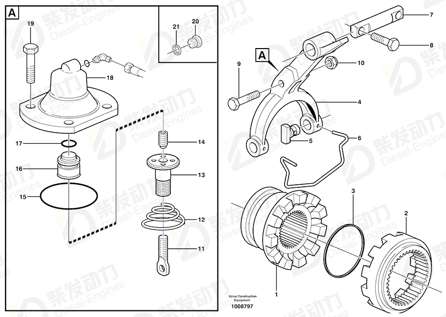 VOLVO Diaphragm sleeve 383971 Drawing VOLVO Diaphragm sleeve 383971 Drawing