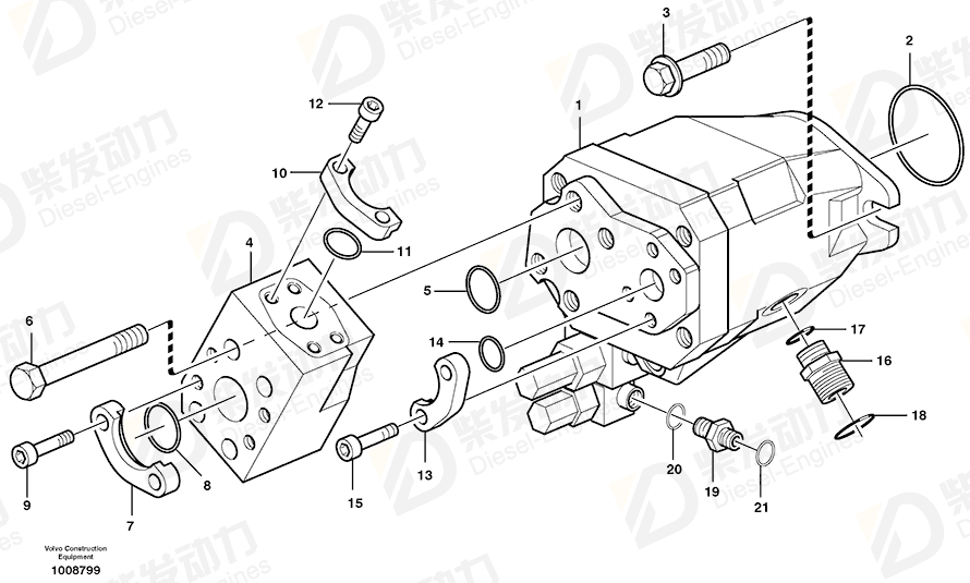 VOLVO Hydraulic pump 11117047 Drawing VOLVO Hydraulic pump 11117047 Drawing