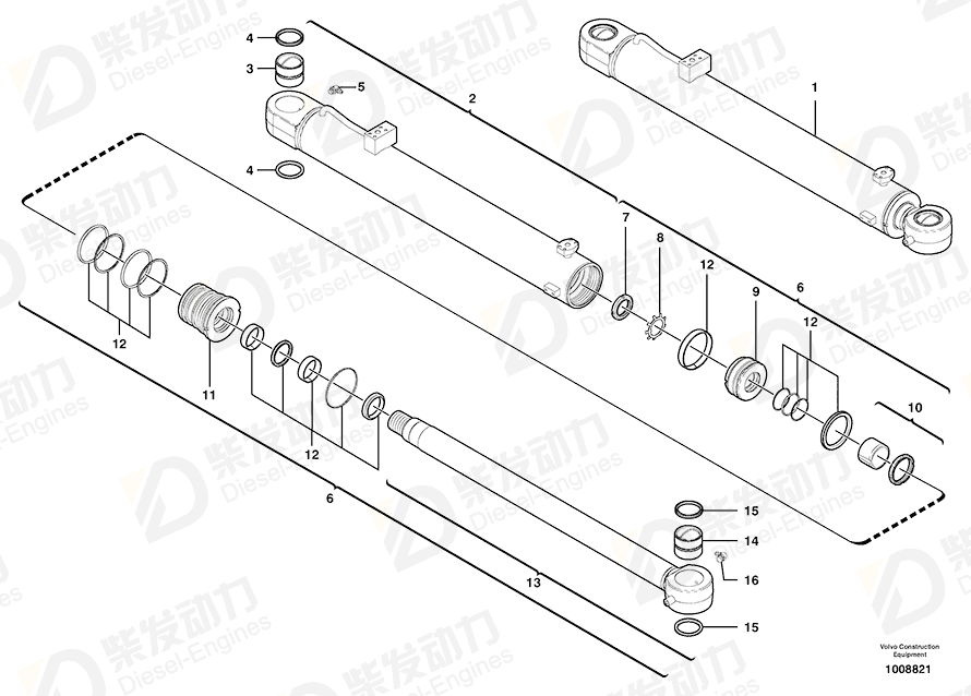 VOLVO Sealing kit 11710837 Drawing VOLVO Sealing kit 11710837 Drawing