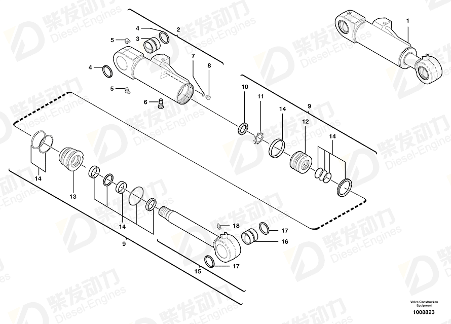 VOLVO Kit 11710847 Drawing