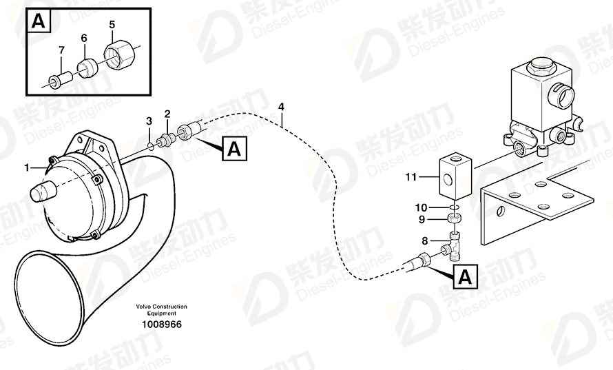 VOLVO Nipple 945936 Drawing