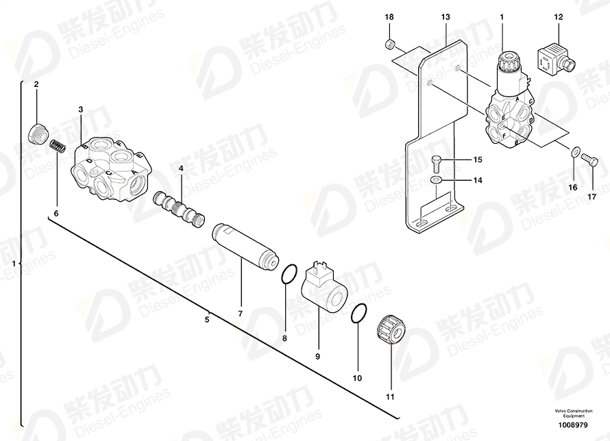 VOLVO Support 3640095 Drawing