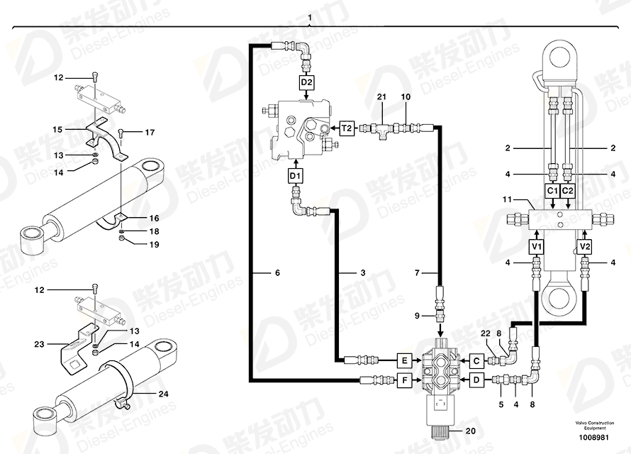 VOLVO Flange Half 4690730 Drawing