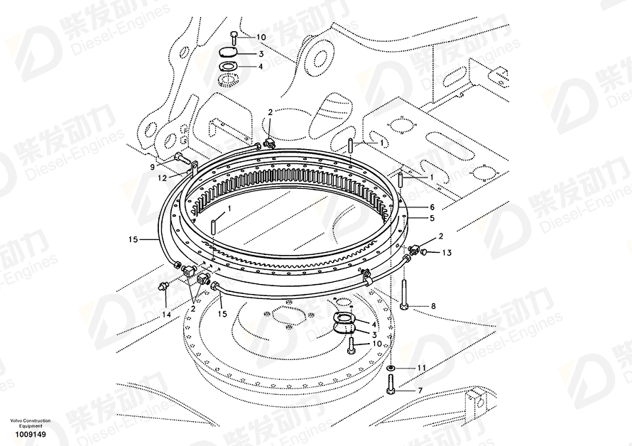 VOLVO Swing gear 14563334 Drawing VOLVO Swing gear 14563334 Drawing