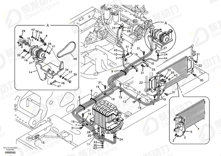 VOLVO Hose 14503985 Drawing