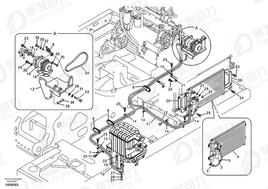 VOLVO Hose 14503986 Drawing