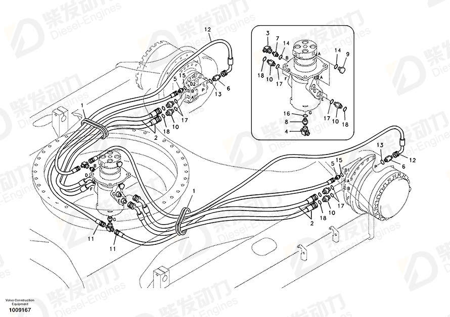 VOLVO Hose SA9402-05644 Drawing VOLVO Hose SA9402-05644 Drawing