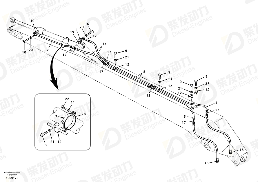 VOLVO PIPE SA1174-50890 Drawing VOLVO PIPE SA1174-50890 Drawing