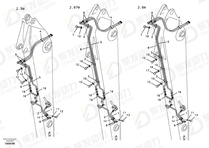 VOLVO Pipe SA1174-54260 Drawing