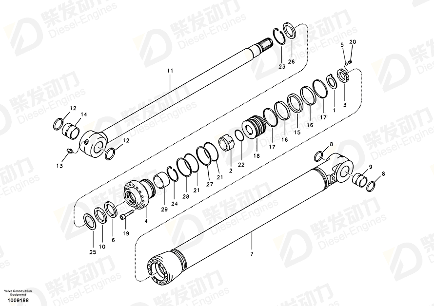 VOLVO Bushing SA9624-11619 Drawing