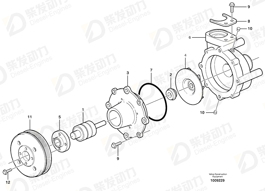 VOLVO Companion flange 11128198 Drawing