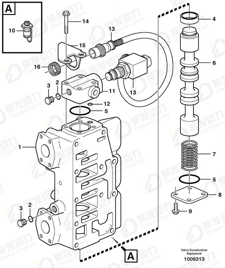 VOLVO Valve 11989789 Drawing