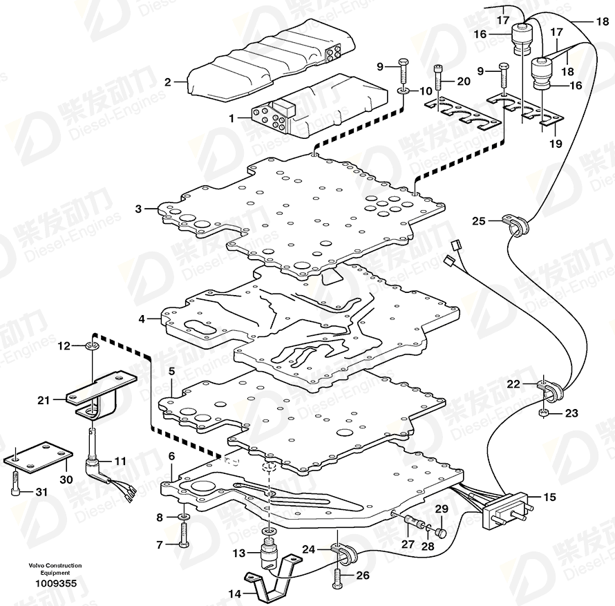 VOLVO Cable harness 11041297 Drawing