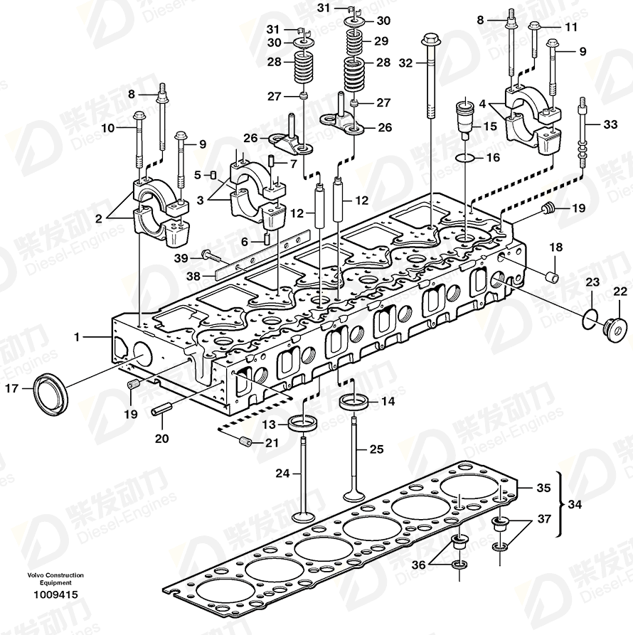 VOLVO valve spring 3183210 Drawing