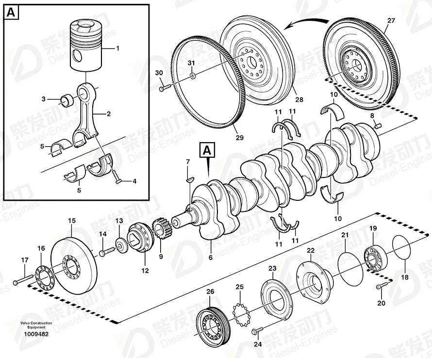 VOLVO Big End Brg Kit 1677286 Drawing