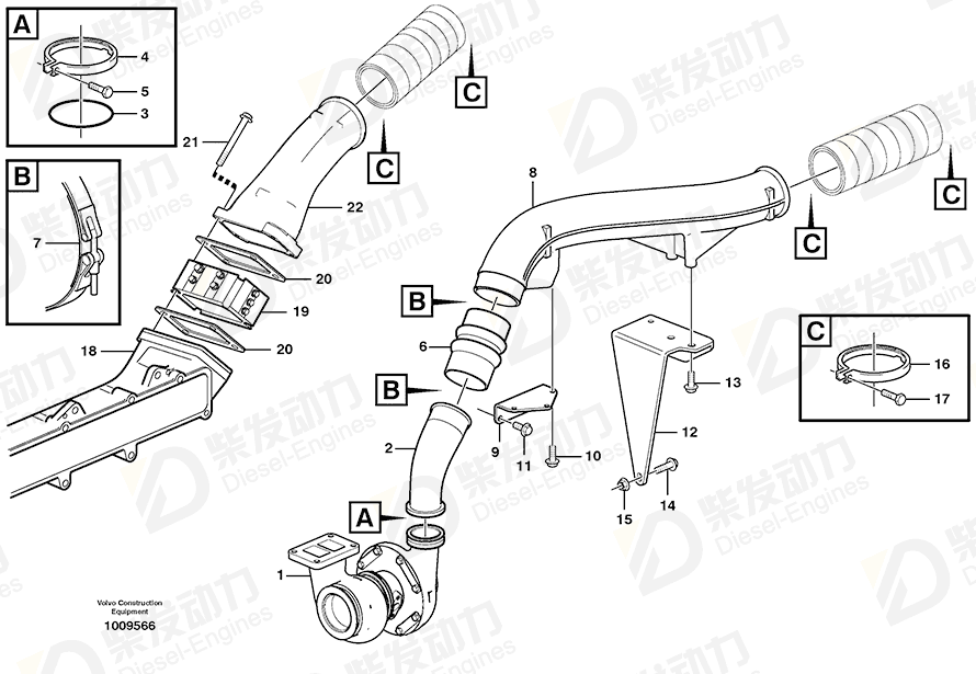 VOLVO Sealing ring 1542781 Drawing