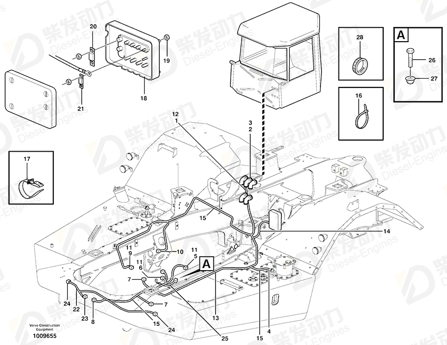 VOLVO Cable 11190287 Drawing