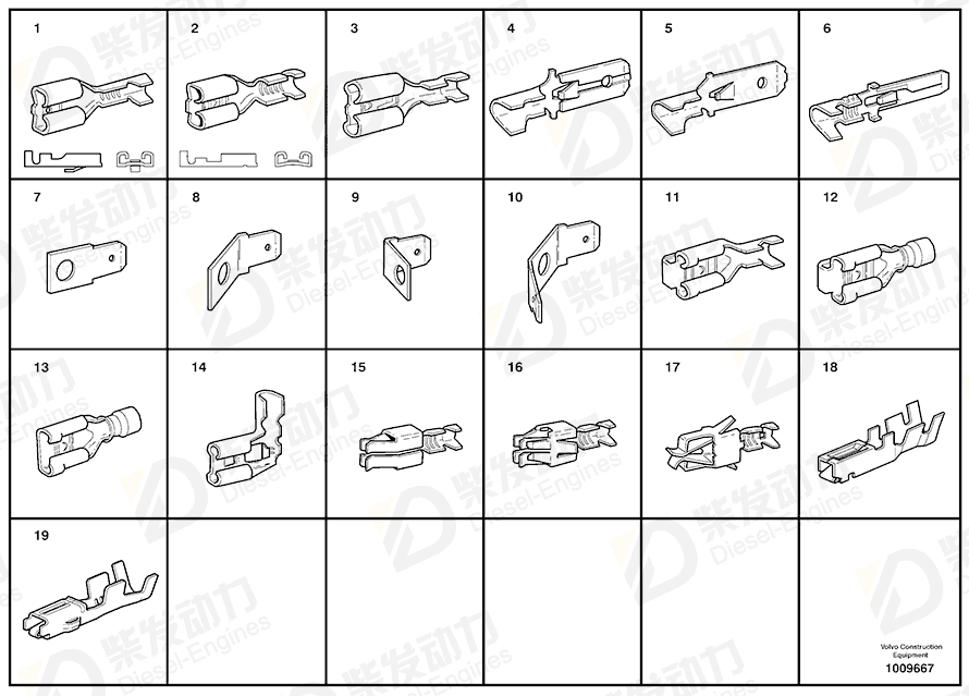 VOLVO Cable terminal 881484 Drawing VOLVO Cable terminal 881484 Drawing