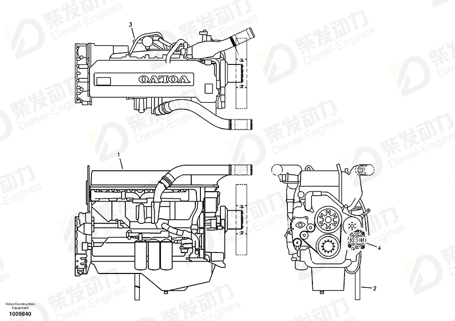 VOLVO Bearing housing 11128860 Drawing