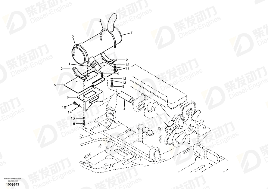 VOLVO Bracket 14506435 Drawing