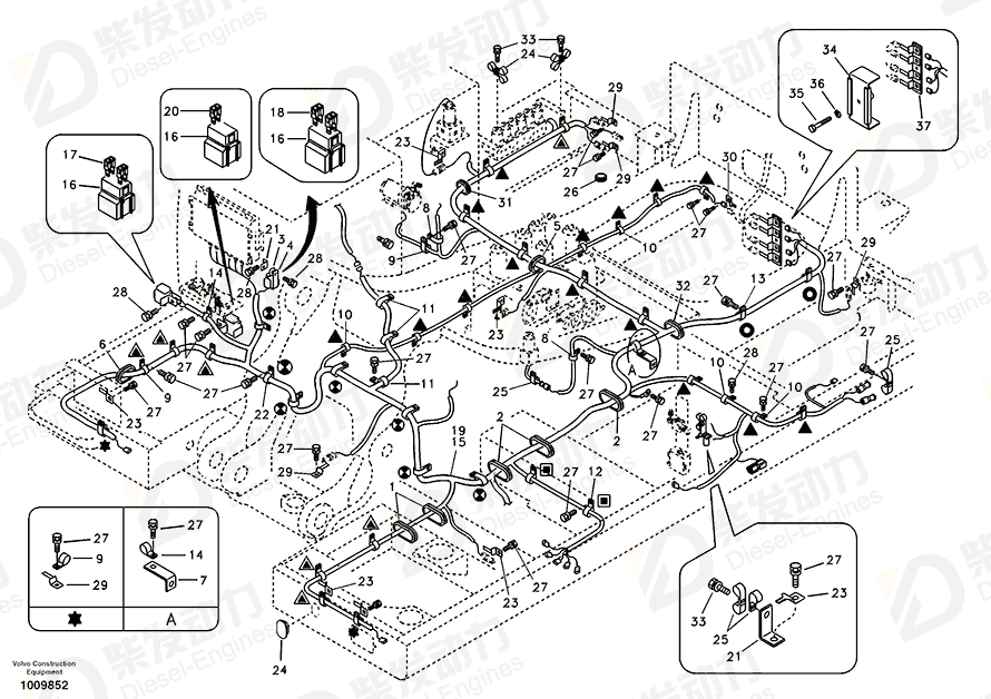 VOLVO Wire harness 14523874 Drawing