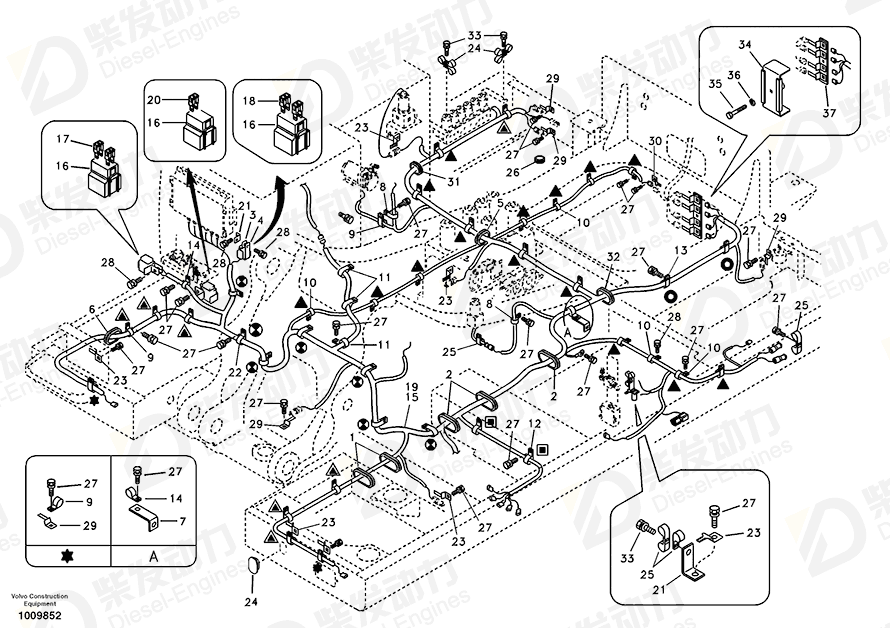 VOLVO Wire harness 14505153 Drawing VOLVO Wire harness 14505153 Drawing