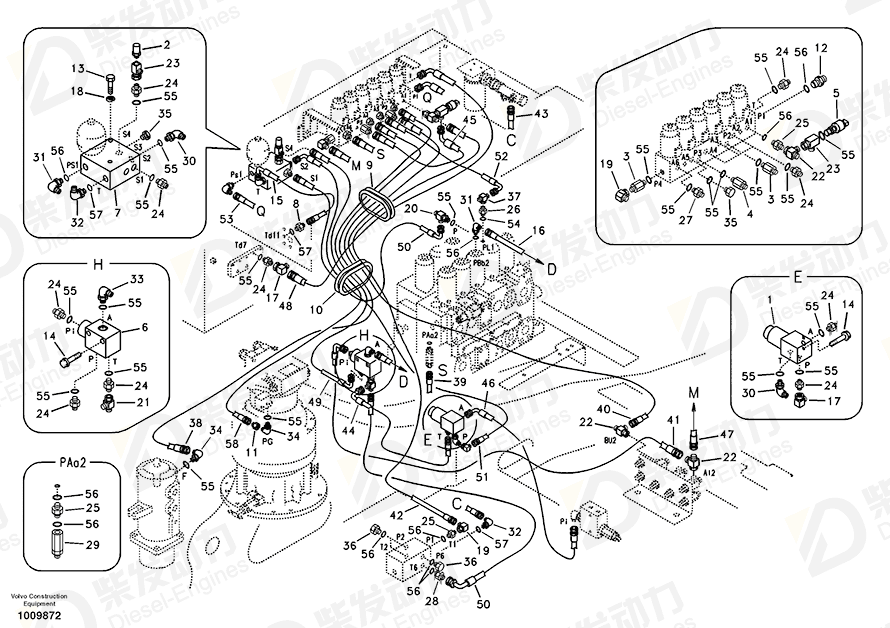 VOLVO HOSE ASSEMBLY SA9451-04390 Drawing VOLVO HOSE ASSEMBLY SA9451-04390 Drawing