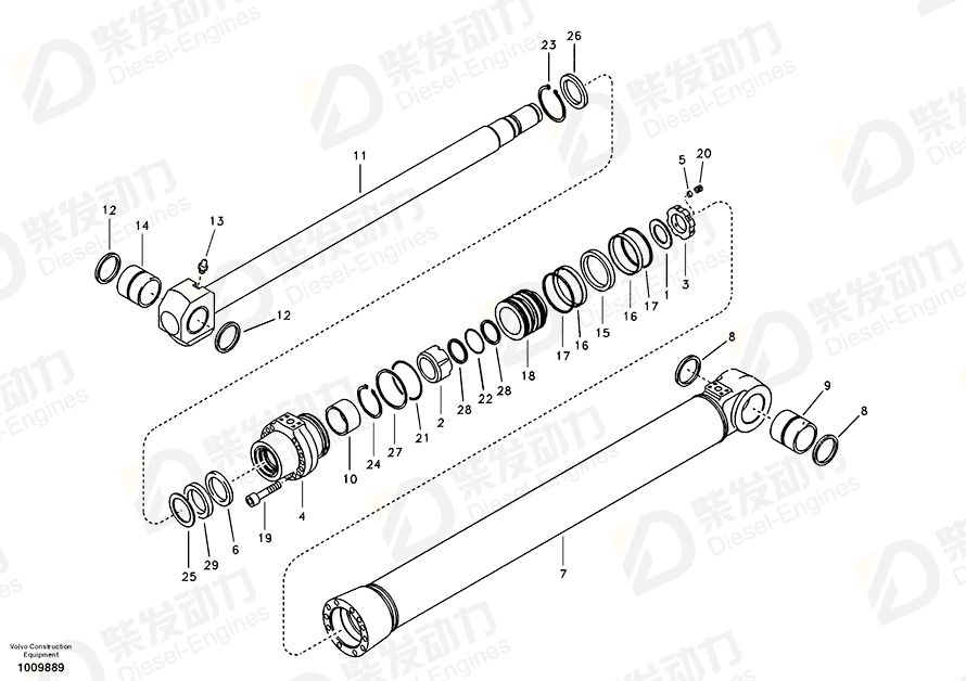 VOLVO BUSHING SA9612-10540 Drawing