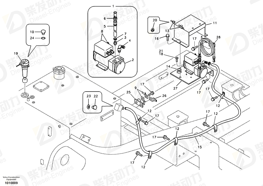 VOLVO Hose 14517657 Drawing