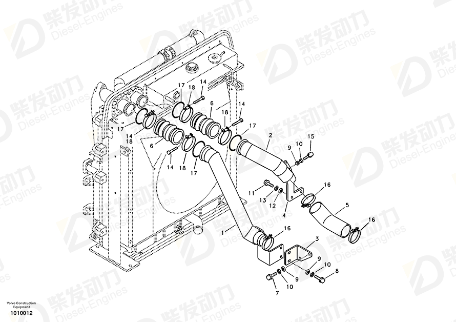 VOLVO Pipe 14512637 Drawing