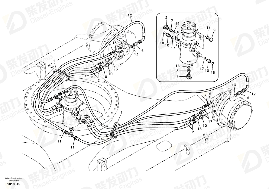 VOLVO HOSE ASSEMBLY SA9451-04344 Drawing VOLVO HOSE ASSEMBLY SA9451-04344 Drawing