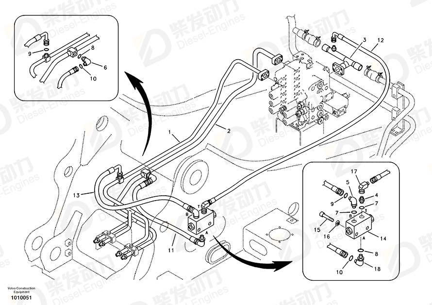 VOLVO Pipe 14518206 Drawing