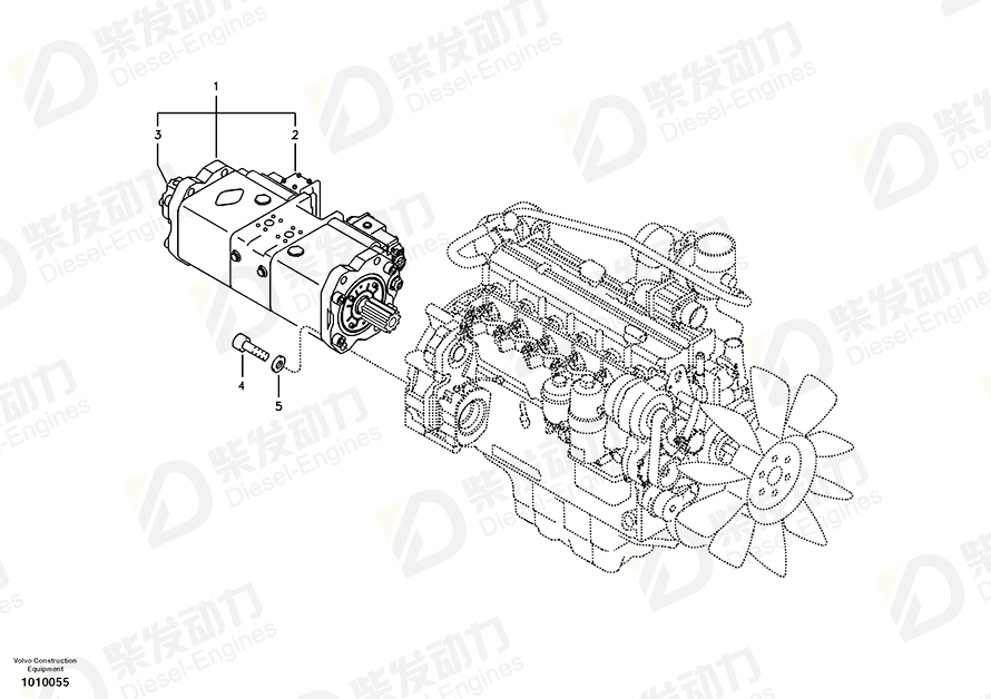 VOLVO Pump 14595621 Drawing