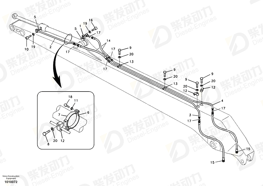VOLVO Pipe SA1174-50880 Drawing VOLVO Pipe SA1174-50880 Drawing