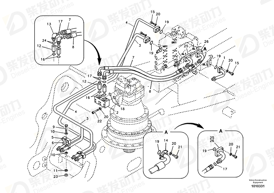 VOLVO Pipe 14500793 Drawing
