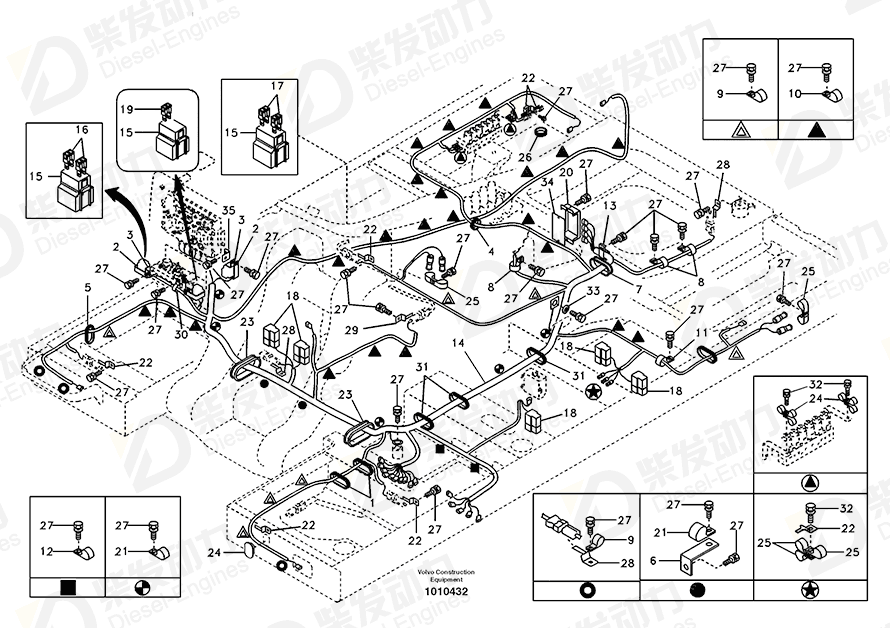 VOLVO Wire harness 14517126 Drawing