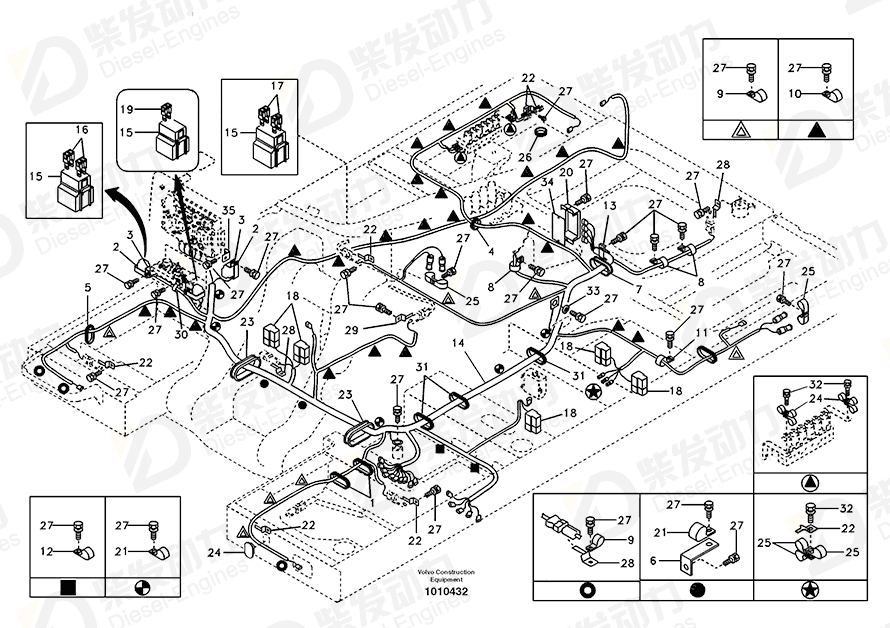 VOLVO Wire harness 14518706 Drawing VOLVO Wire harness 14518706 Drawing