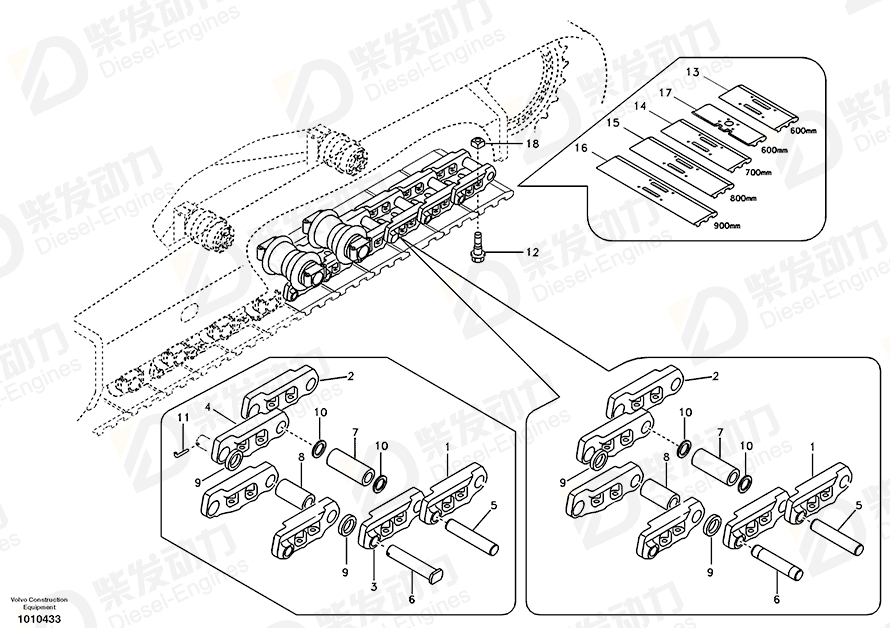 VOLVO Track shoe 14532338 Drawing