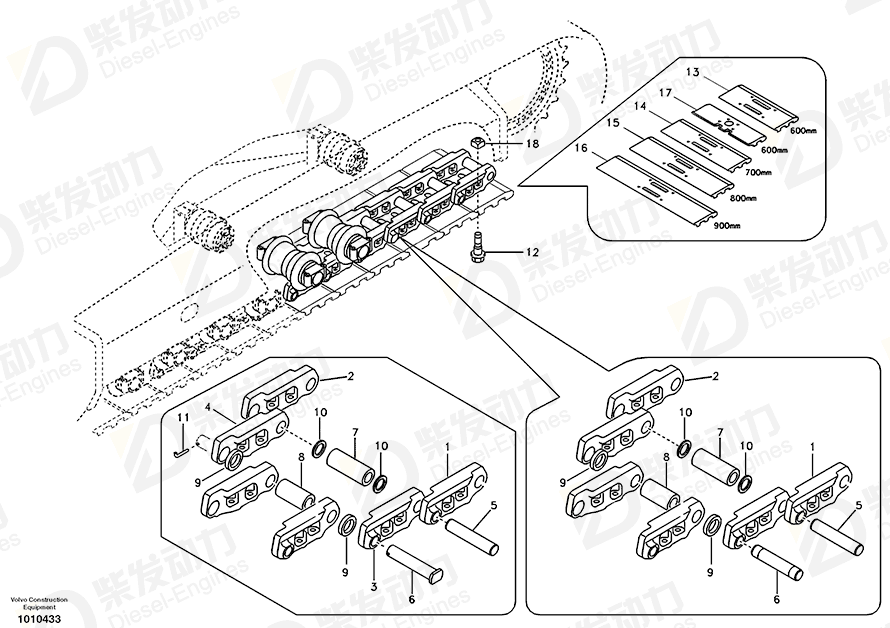 VOLVO Track chain 14522126 Drawing VOLVO Track chain 14522126 Drawing
