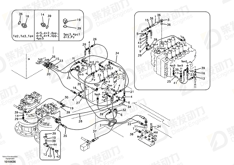 VOLVO Elbow nipple 14880066 Drawing