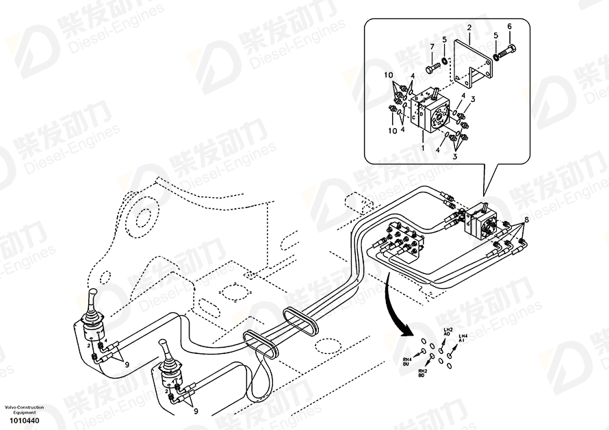 VOLVO HOSE SA9452-03267 Drawing VOLVO HOSE SA9452-03267 Drawing