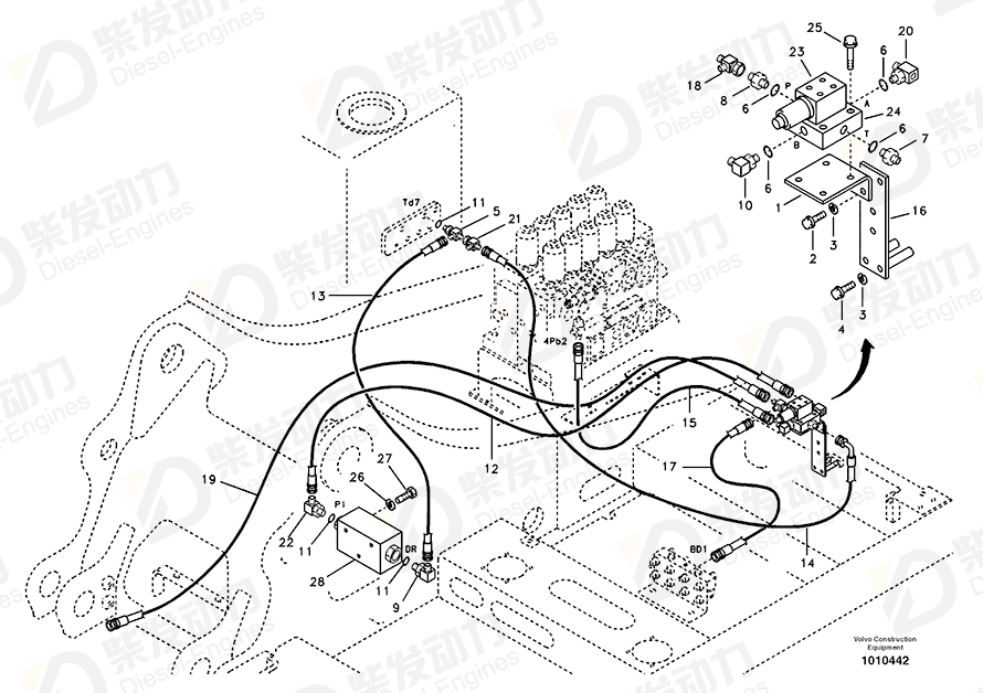 VOLVO HOSE SA9451-02255 Drawing VOLVO HOSE SA9451-02255 Drawing