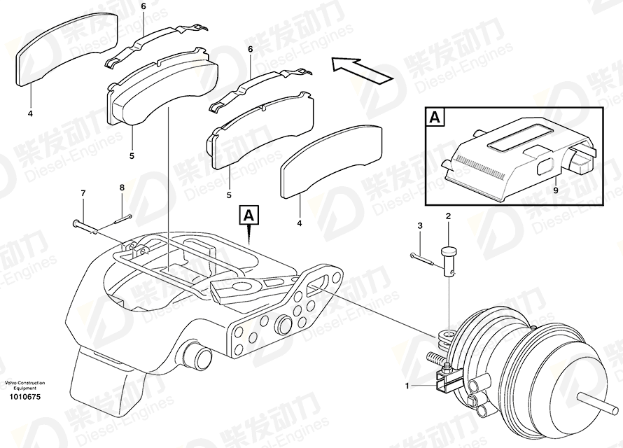 VOLVO Handbrake 11193634 Drawing
