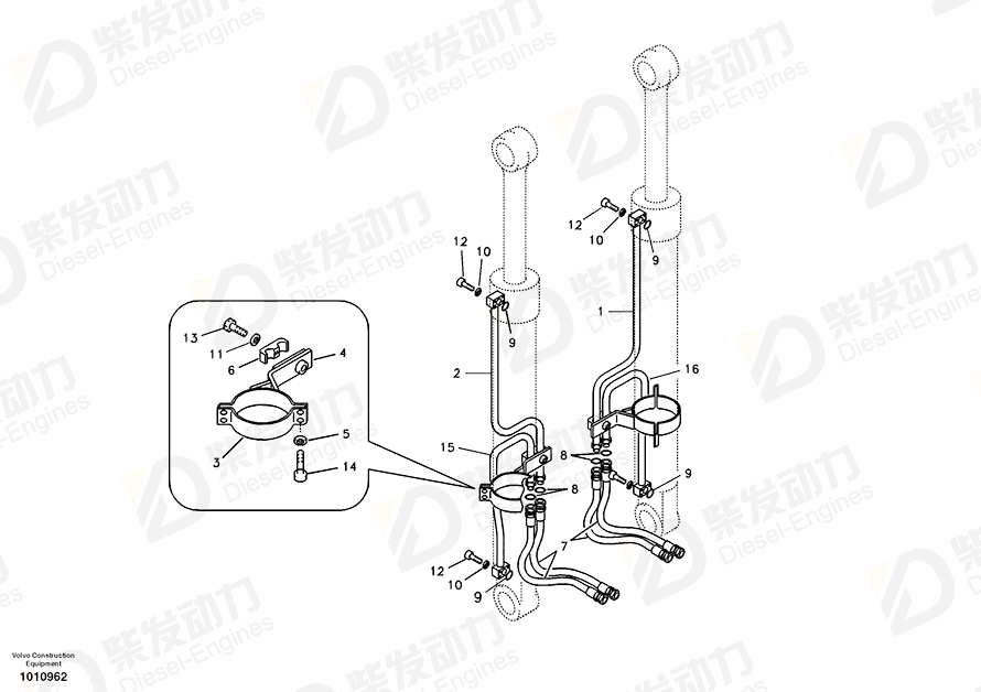 VOLVO Clamp 14515821 Drawing