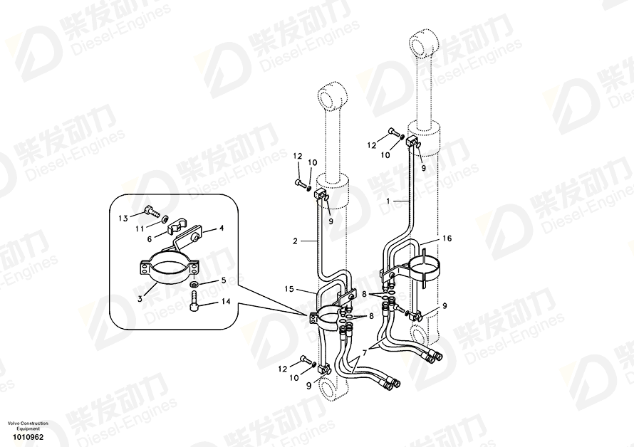 VOLVO Hexagon screw 993422 Drawing VOLVO Hexagon screw 993422 Drawing